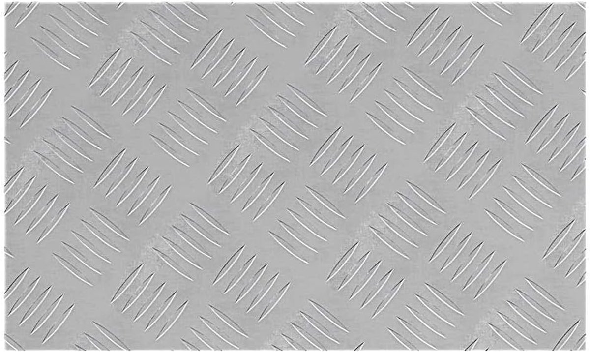 Trap Treden 4 Stuks 50x30 cm Zilver | Checkerplate ontwerp, antislip, duurzaam, lichtgewicht, eenvoudig onderhoud, binnen en buiten gebruik