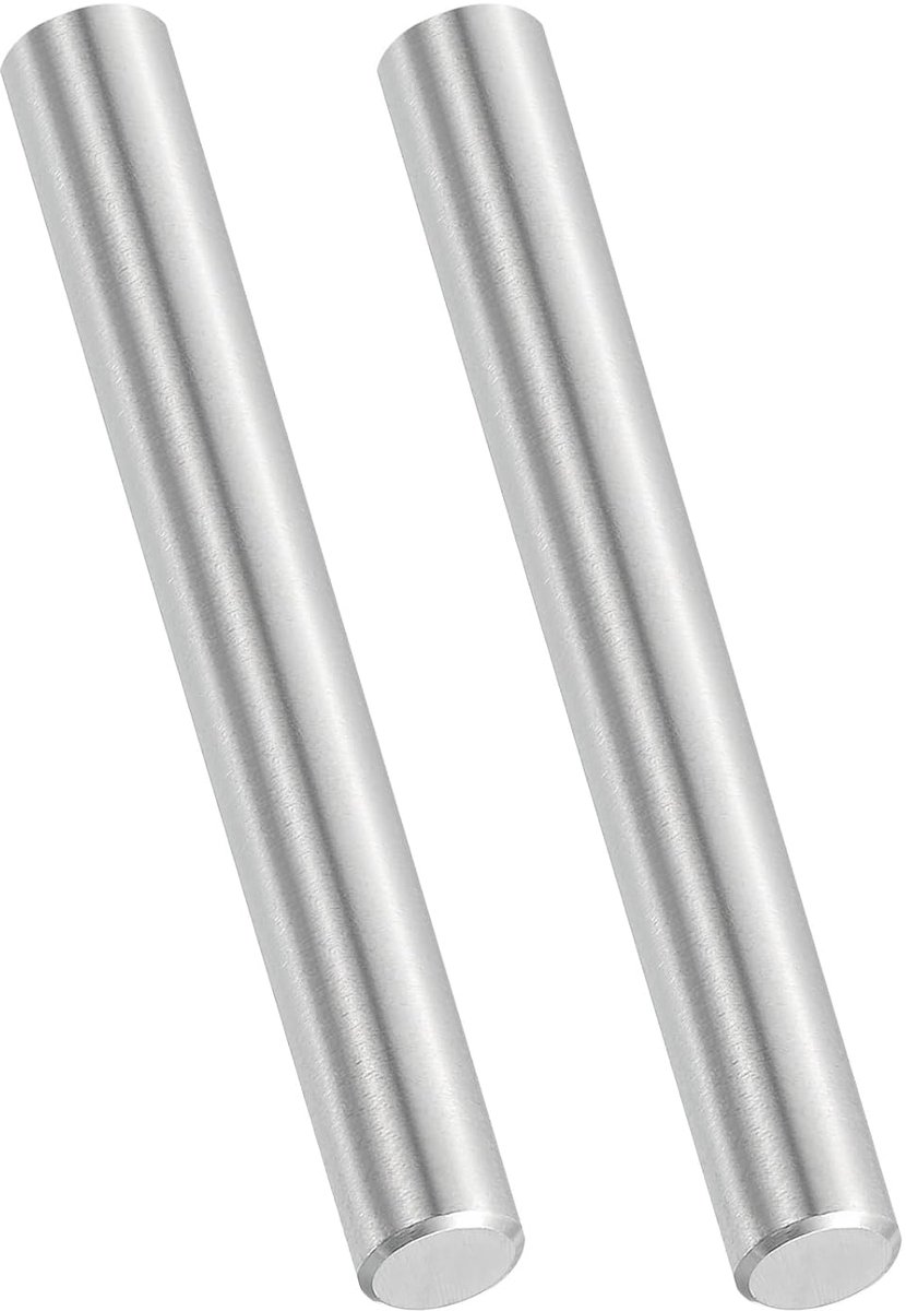 2 stuks metalen staven, cilindrisch, roestvrij staal, marineblauw, klasse 316, 10 mm x 80 mm, massieve stangen voor planken, houders, knutselen en mechanica