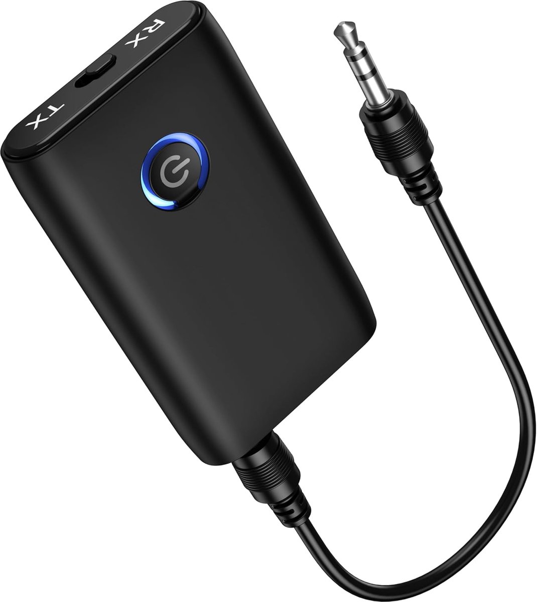 Bluetooth Adapter Audio, 2 in 1 Bluetooth zender ontvanger, 5.3 zender ontvanger Jack 3.5mm AUX voor hoofdtelefoon, luidsprekers, auto, TV, Type-C opladen