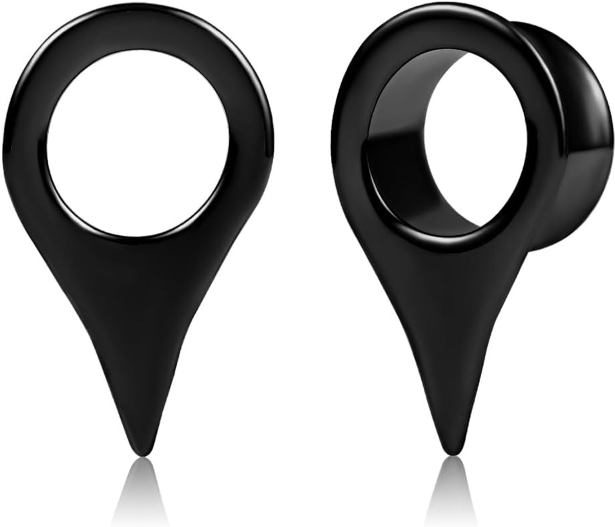 Tunnels pluggen 1 paar roestvrij staal dubbel uitlopende oormeters brancard expander body piercing sieraden voor mannen vrouwen 8-16mm