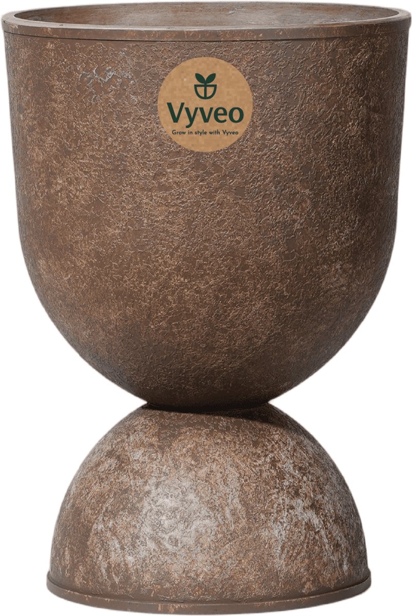 Vyveo - Bloempot Muse - 40x57 - Bruin (Retro) - Bloempot voor binnen en buiten - Lichtgewicht - Breukbestendig - Vorstbestendig - UV-bestendig