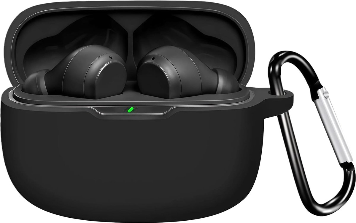 Beschermhoes voor JBL Wave 200TWS / Vibe 200TWS / Vibe Beam/Wave Beam 2 Oortjes | Schokbestendige Krasbestendige Beschermer met Sleutelhanger