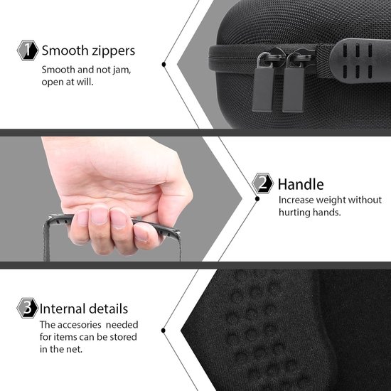 Co2CREA Hard Travel Case voor Logitech Zone Vibe 125 Vibe 100 draadloze over-ear hoofdtelefoon, alleen hoesje van Co2CREA — afbeelding 2