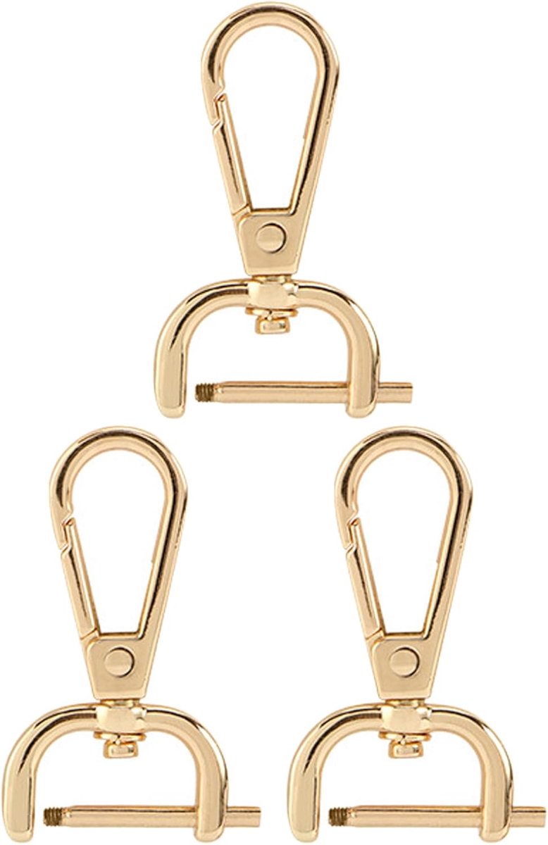 Snap Haak Swivel Sluiting Tas Clips voor Handtassen 3 Pack Fit voor Portemonnee Lanyard Tas DIY Craft Gold Hardware