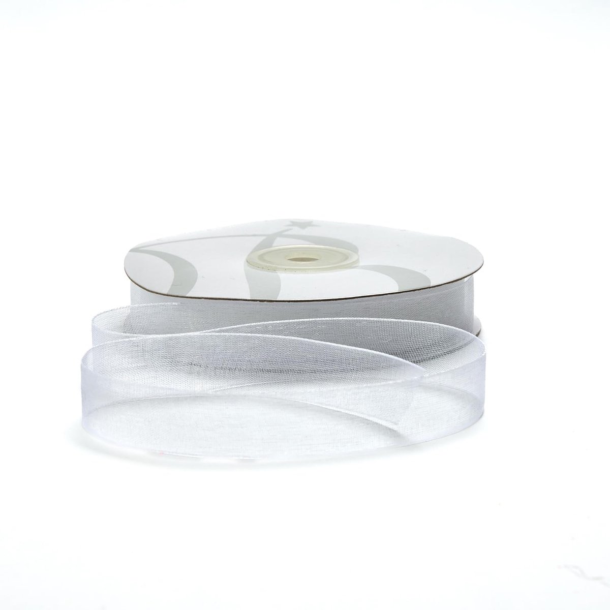 Organza lint 16 mm x 50 m, transparant, voor gastgeschenken, feesten, knutselen, bruiloft, verjaardag, handwerk, Kerstmis, decoratie (wit)