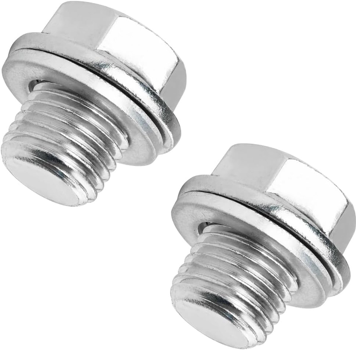 2 stuks olieaftapschroef met afdichtring, olieaftapschroef met onderlegschijfwreep, oliepan uit retouraftapschroefadapter met afdichtingen (M12)