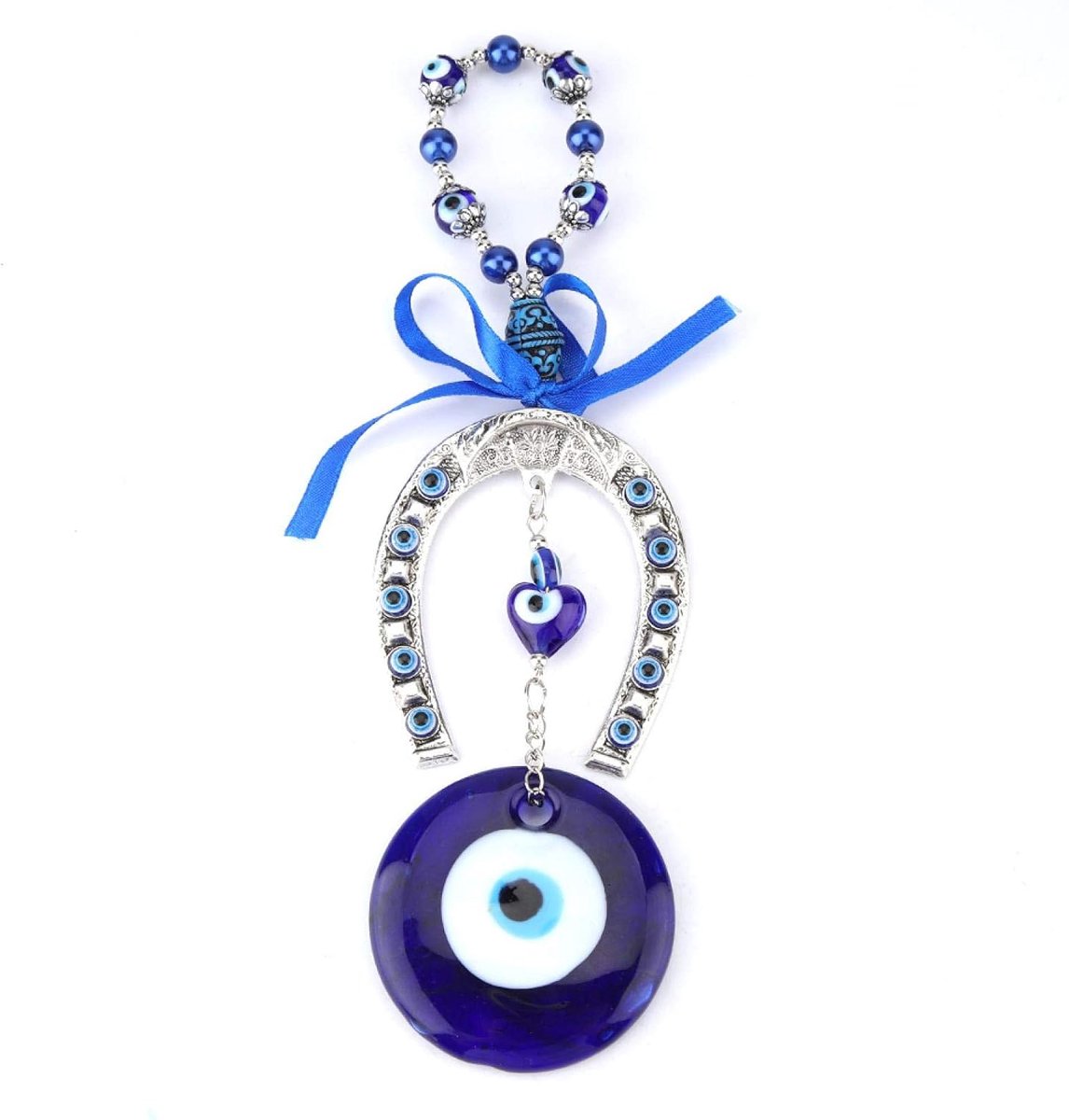 Griekse Blauwe Boze Oog Zegen Amulet Muur Opknoping Lucky Charm Ornament Hanger voor Thuis Geluk Bescherming Decoratie van Glas