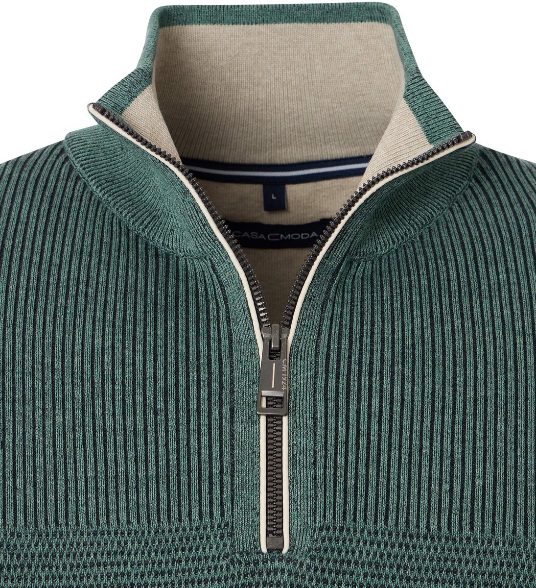 CASA MODA comfort fit schipperstrui - groen