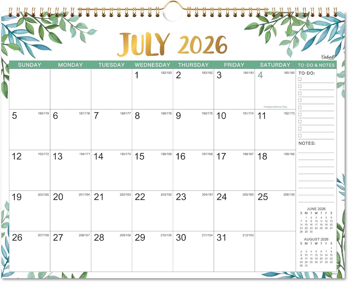 2024-2024 wandkalender van januari 2024 tot december 2024, 29,2 x 38 cm, maandkalender 2024 met Juliaanse datums, dubbeldraads binding, dik papier, perfect voor kantoor en thuis