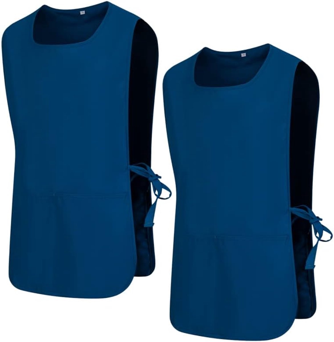 - Verpakking van 2 stuks - reinigingsschort, laboratoriumuniform, kliniek, medische reiniging 2-3301, marineblauw 68, L