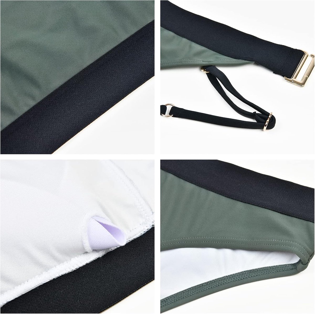 Bikini voor dames, triangel, brede band onder de borst, badmode, badpak
