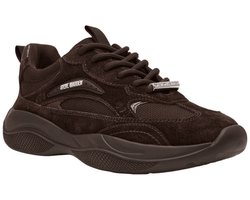 Steve Madden Dames Sneaker Premio-e Choco | Bruin | Maat: 39