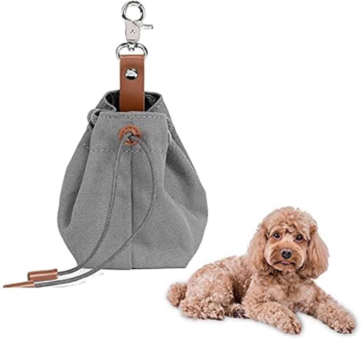 Hondensnoepzak met Clip, Voederzak voor Honden, Ideaal voor Training en Wandelen, Handige Opbergoplossing