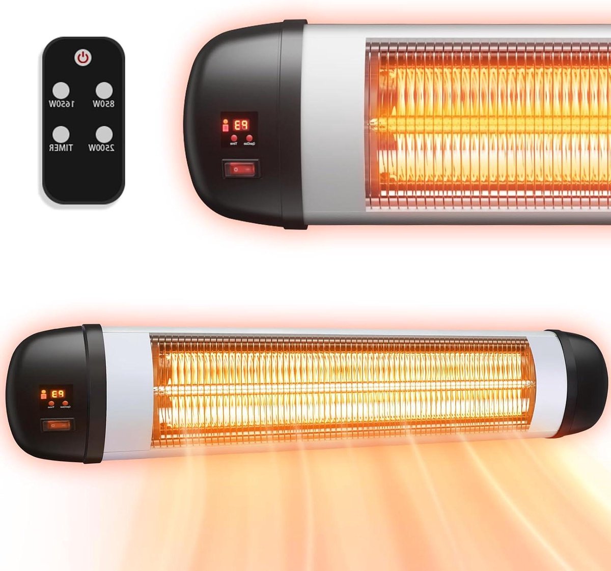 Terrasverwarmer Elektrisch - Buitenverwarming - Gezellige Warmte - Snelle Opwarming - 2500 Watt - Zwart