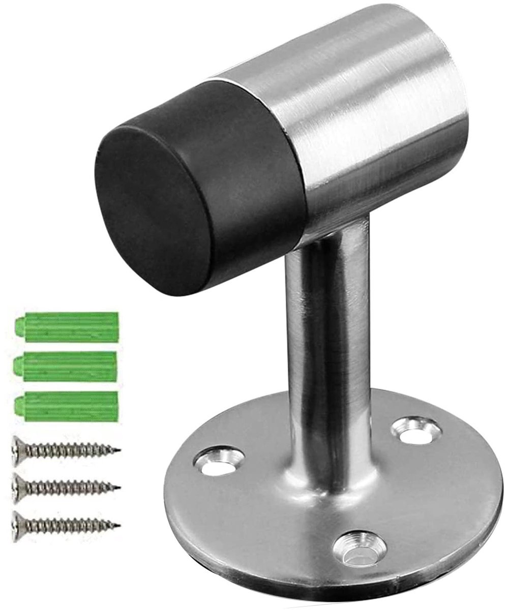 SolidKeus - RVS Deurstopper met Rubber Kop voor Wandbescherming