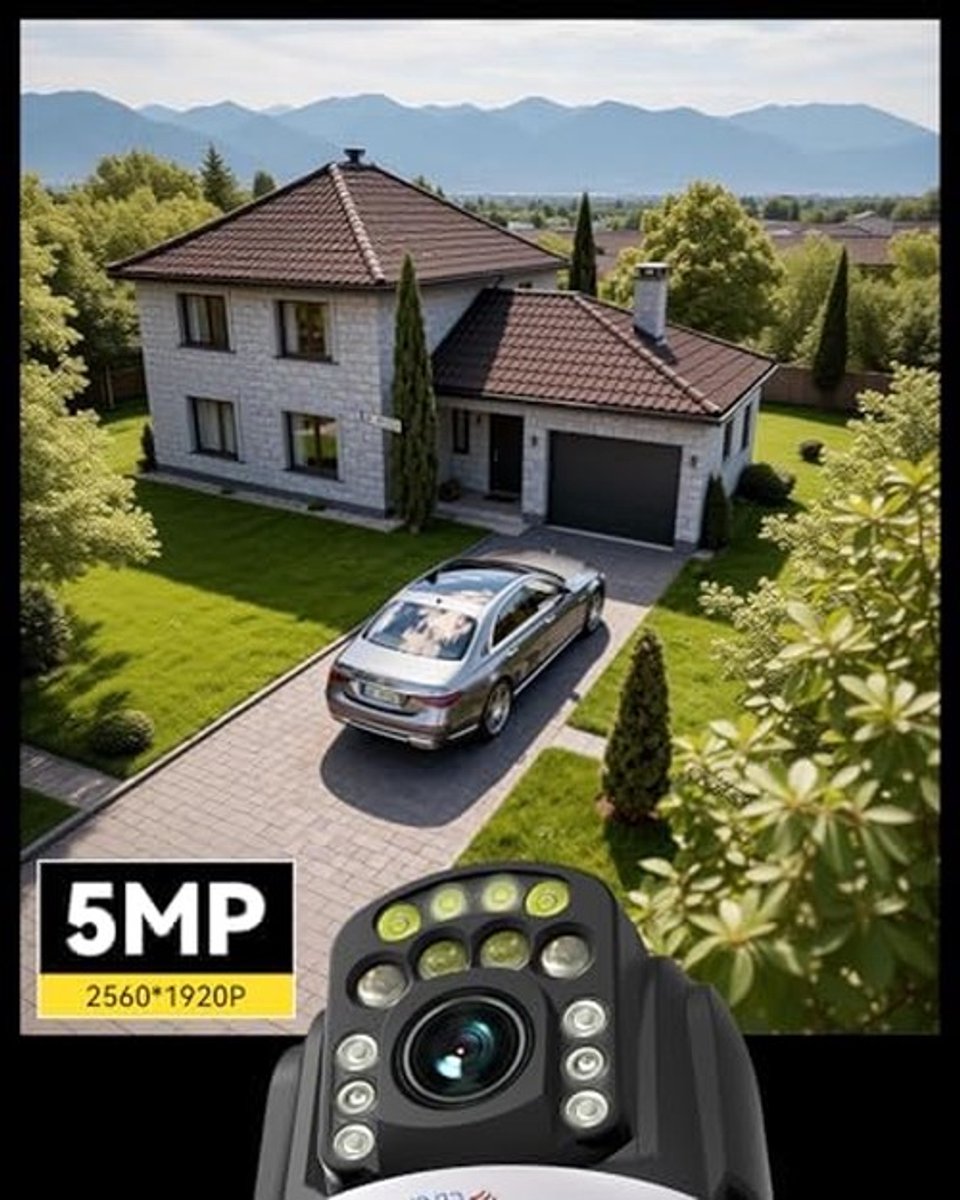 SolidKeus - 5MP Outdoor Beveiligingscamera met 30x Zoom en Nachtzicht