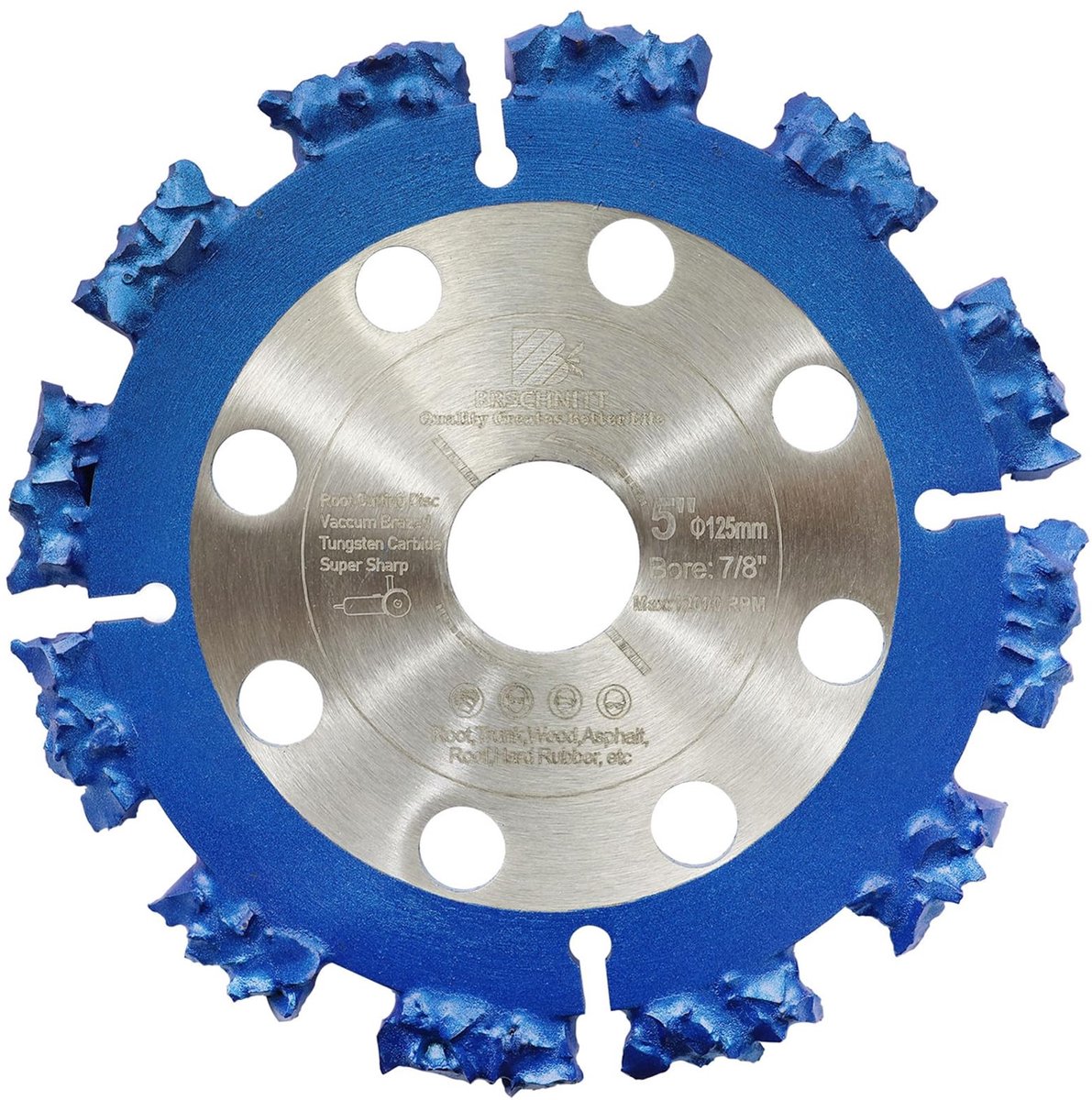 SolidKeus - 125mm Carbide Snijschijf voor Hout en Wortels