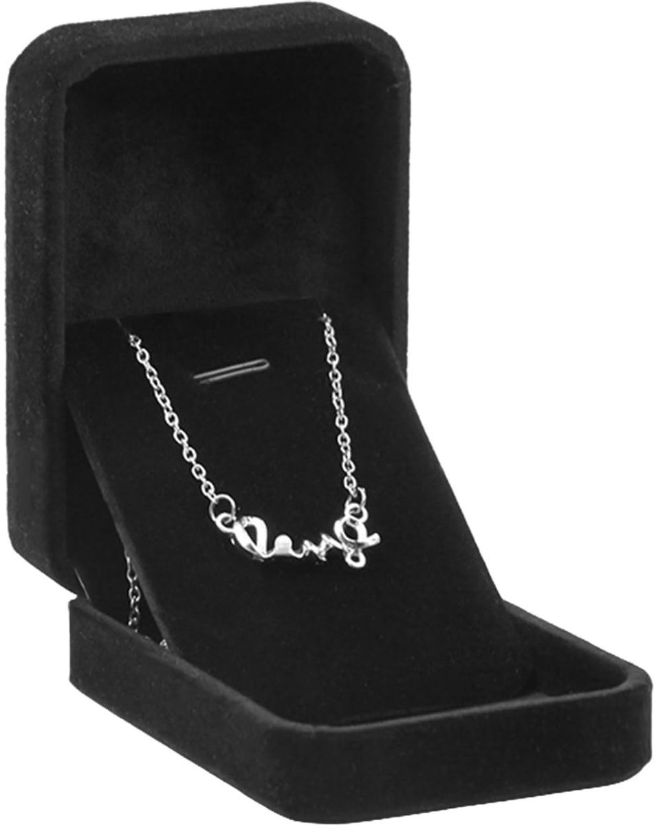 SolidKeus - Elegant Zwart Fluwelen Sieradendoosje voor Halskettingen en Armbanden