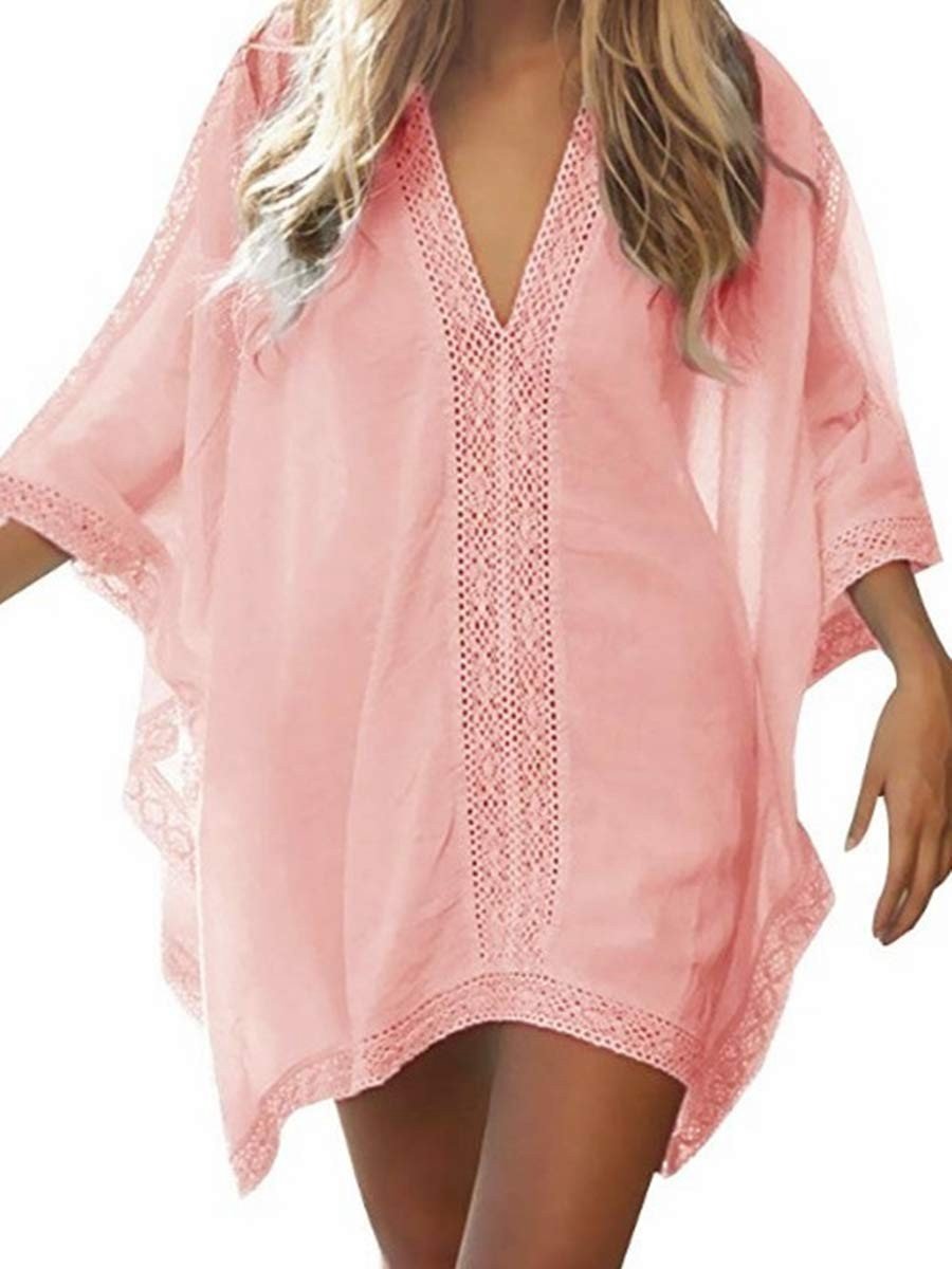 SolidKeus - Dames Strand Poncho met V-hals