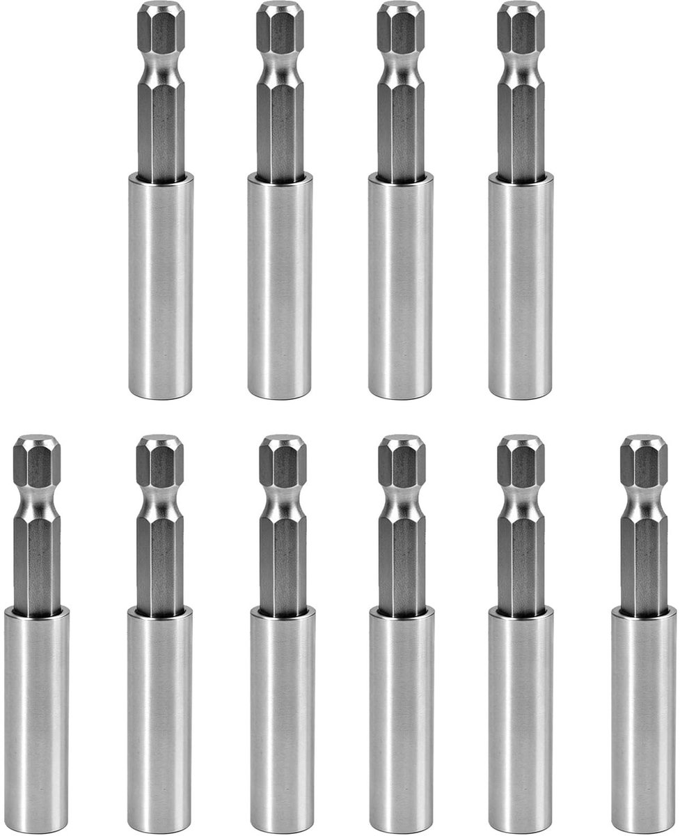 SolidKeus - Set van 10 Roestvrijstalen Magnetische Bithouders