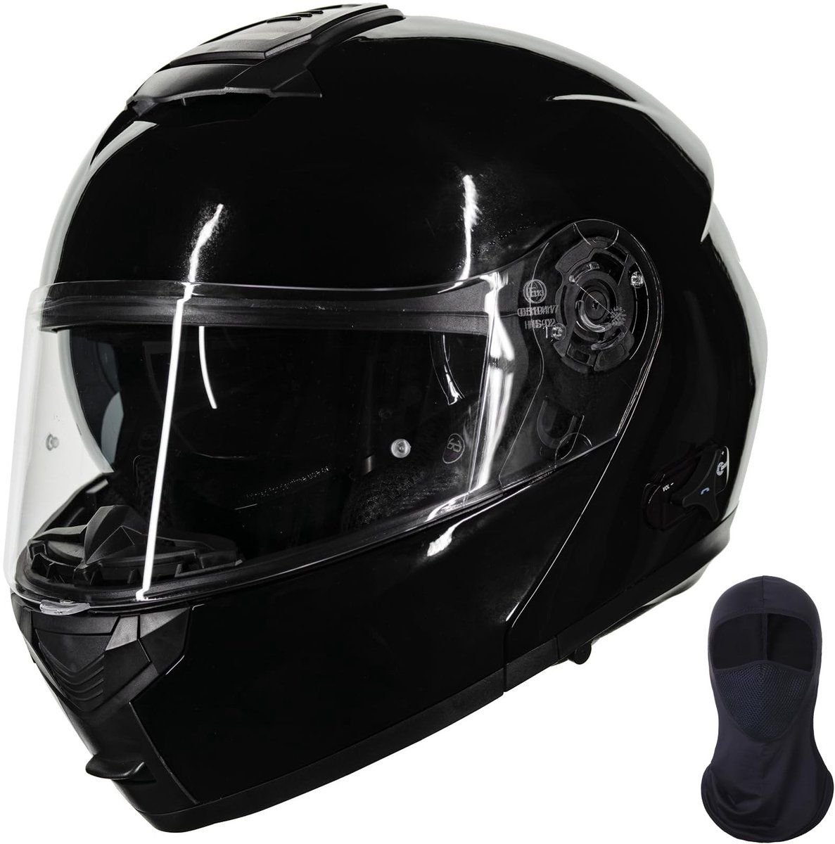 SolidKeus - Bluetooth Motorhelm met Vouwfunctie en Dubbele Visor