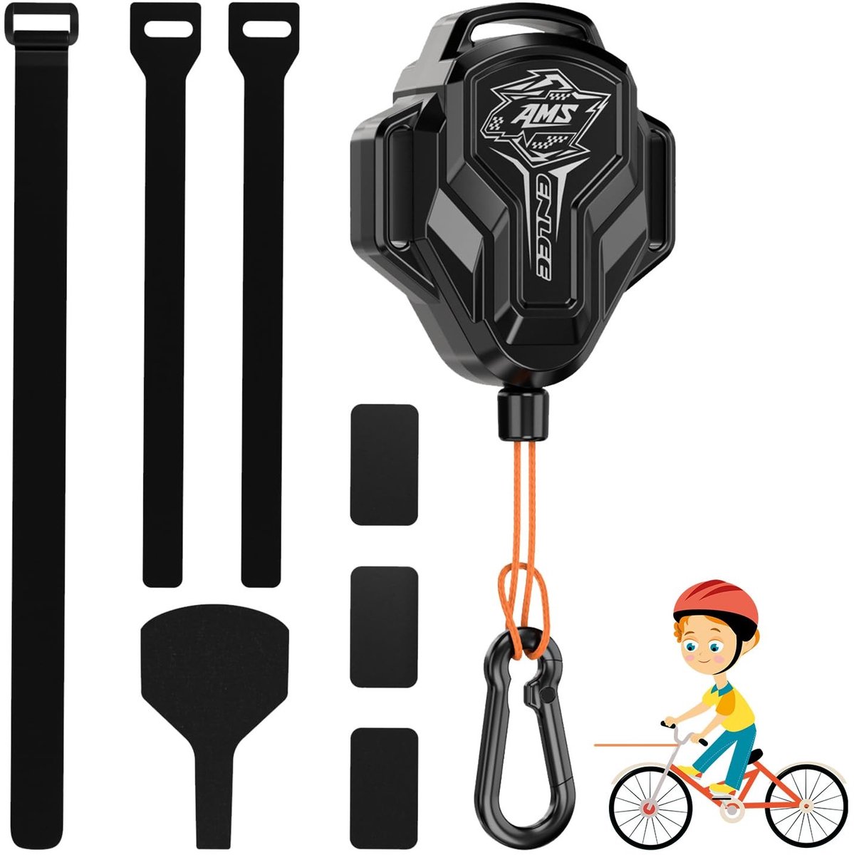 SolidKeus - Fietstouw voor Kinderen met Oprolmechanisme