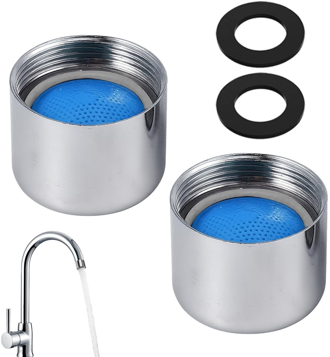 SolidKeus - 2 Stuks M22 Koper Waterbesparende Regulator