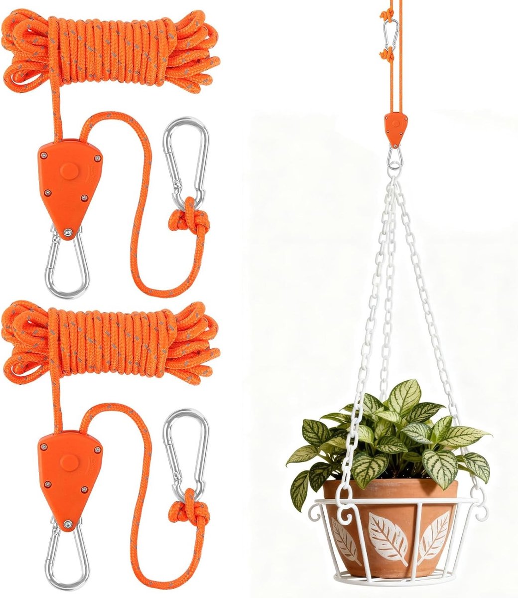 2 Stuks Tenttouwen met Spanner, 4mm Verstelbare Touwen voor Camping, Hiking en Awnings, Ideaal voor Buitenactiviteiten en Groeilampen (4mm x 4m)
