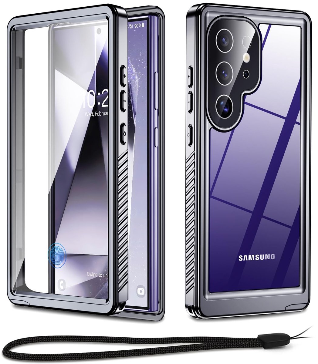SolidKeus - Waterdichte Beschermcase voor Samsung Galaxy S24 Ultra met Ingebouwde Screen Protector