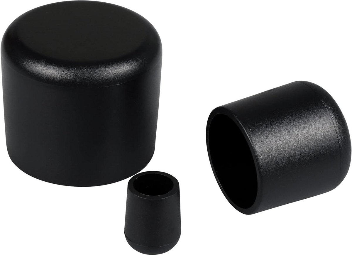 Beschermdoppen voor poten - Meubelglijders stoelpoot - Vloeren beschermen - Flexibel weerbestendig - 30 mm buisdiameter - Zwart