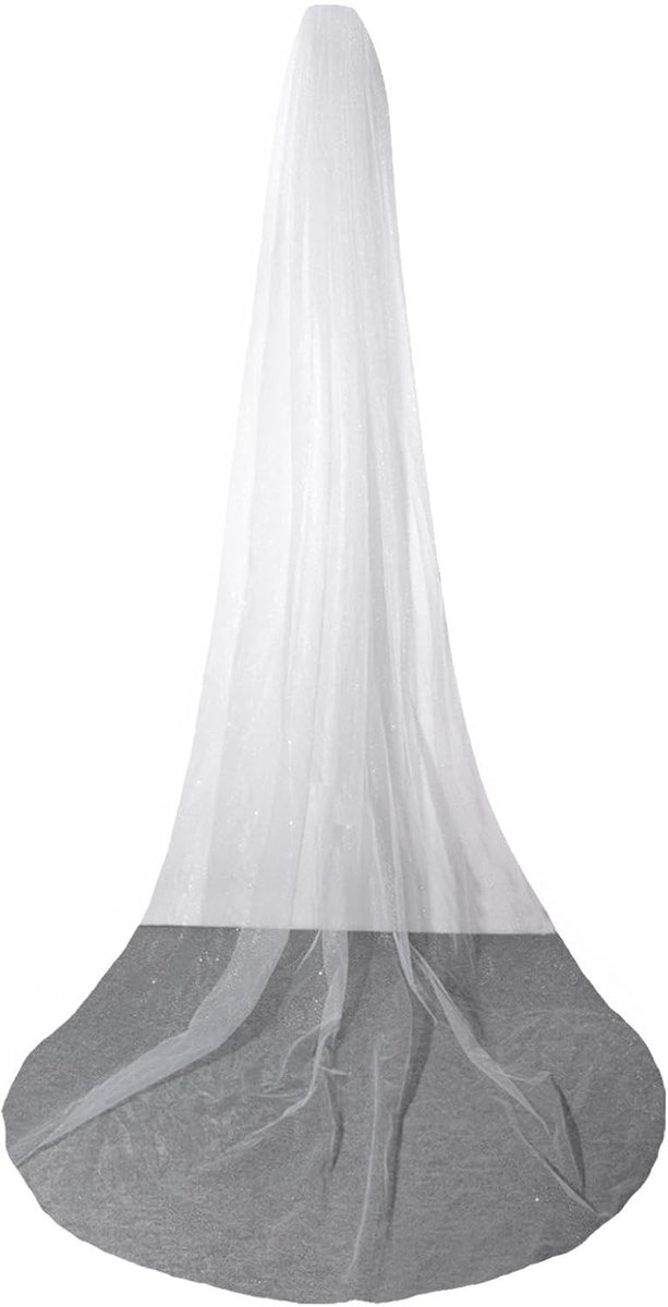 Elegante bruidssluier met parels en metalen kam, 118 inch, ideaal voor bruiloften en speciale gelegenheden