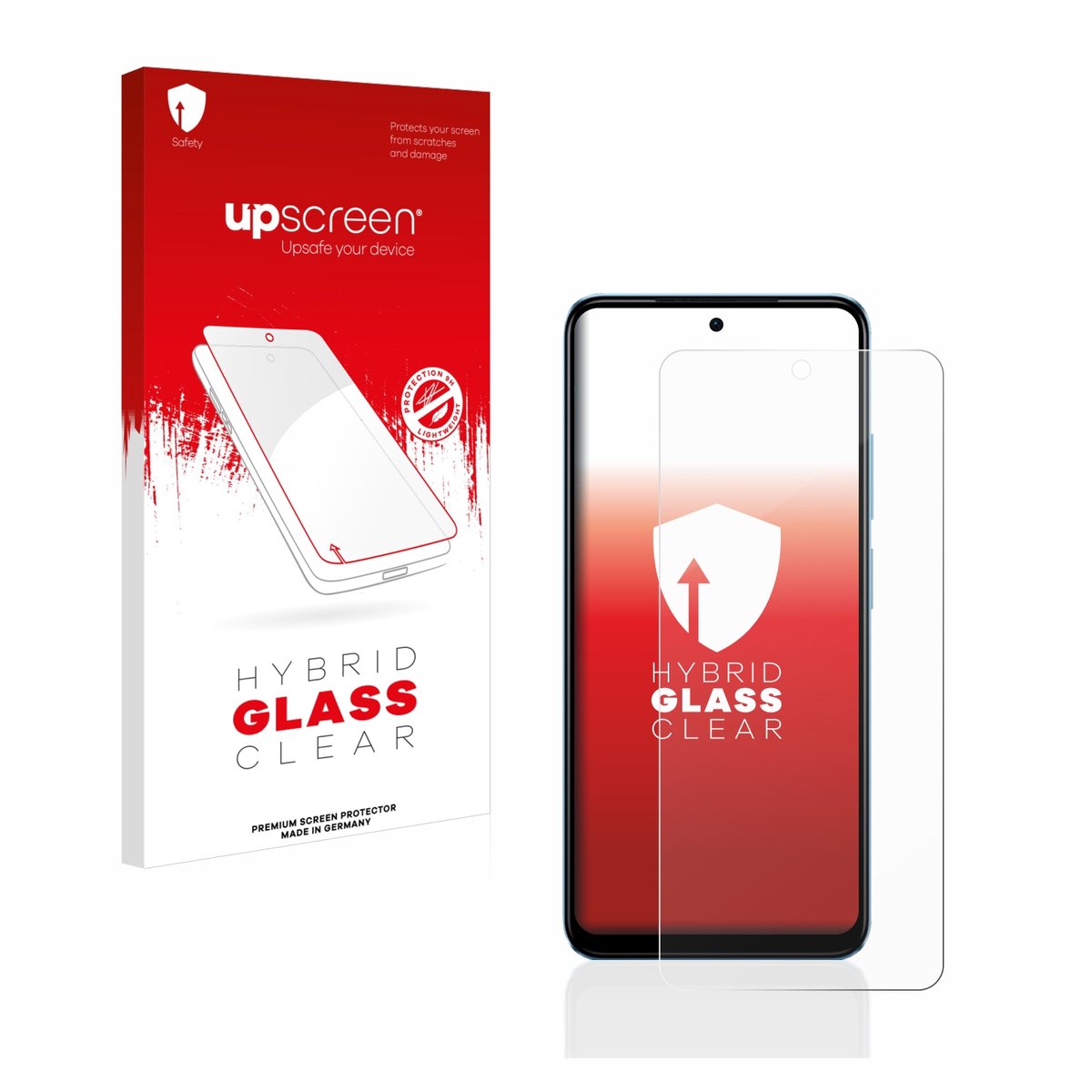 upscreen - Screenprotector voor Xiaomi Redmi Note 12S - Folie Beschermfolie Beschermglas transparant