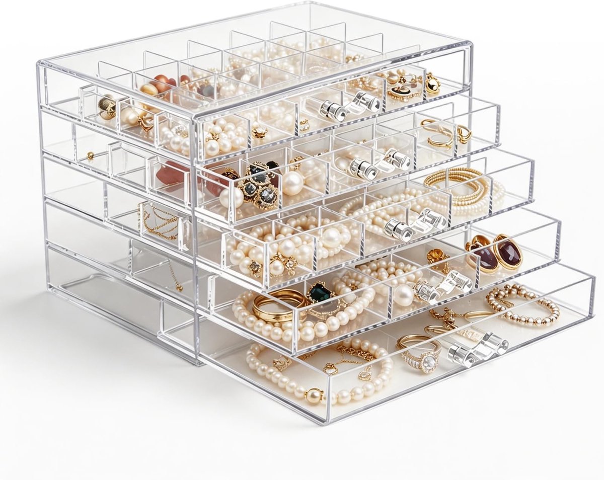 SolidKeus - Acryl Sieradenorganizer met 5 Etages