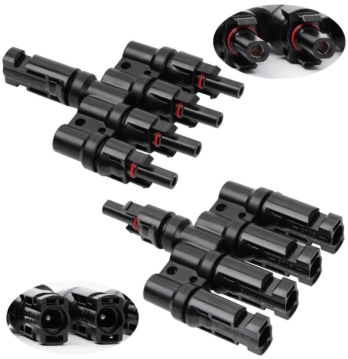 SolidKeus - Solar Panel Connector 4 naar 1T Parallel Adapter