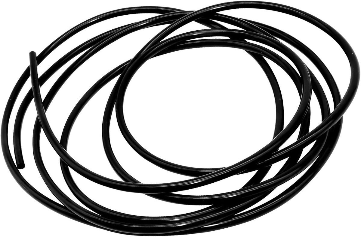 Siliconen slang, 12 mm binnendiameter x 16 mm buitendiameter 4,5 m lengte siliconen slang voor aquariumpompen en luchtslangen, zwart