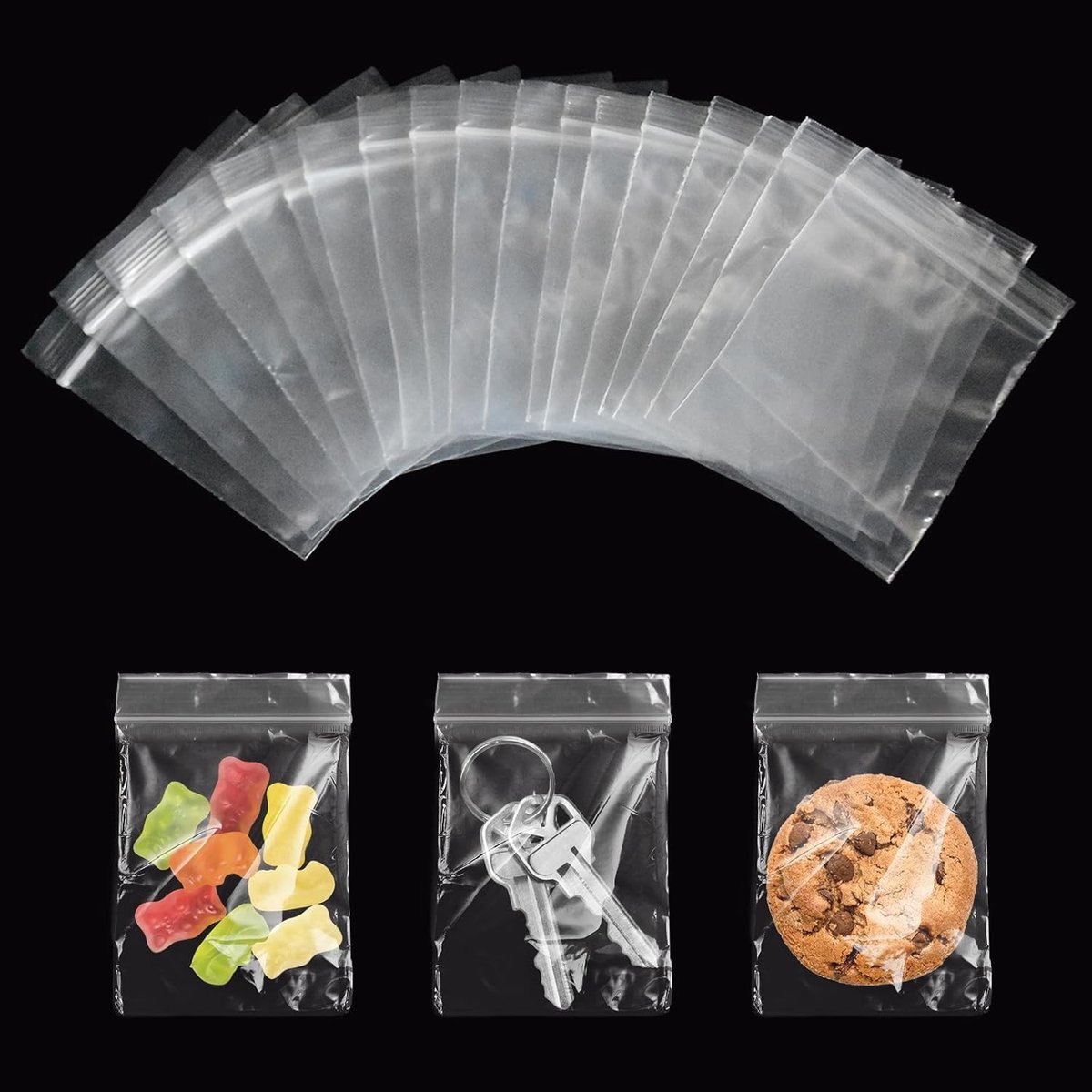 Hersluitbare Ziplock Zakken - Transparant - 6 x 8 cm - Polyethyleen - Voor Sieraden en Voedsel