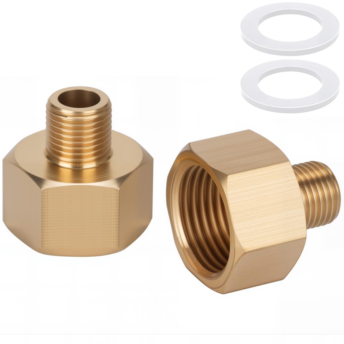 SolidKeus - 2-Pack Messing Reducer Adapters voor Water en Gas