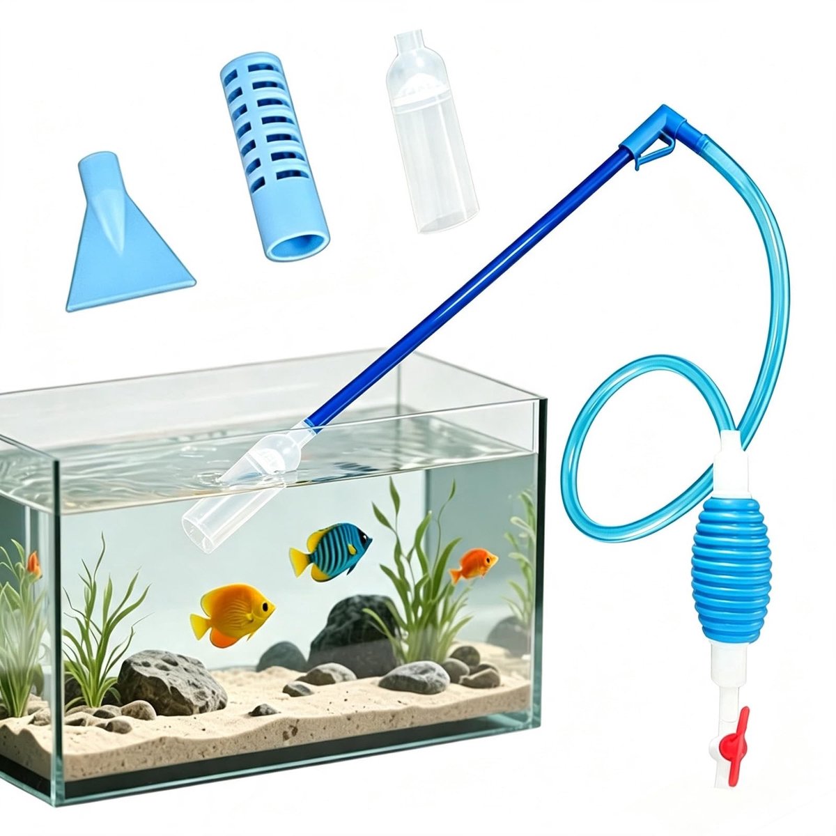 SolidKeus - Multifunctionele Aquariumzuiger voor Waterverversing en Reinigen