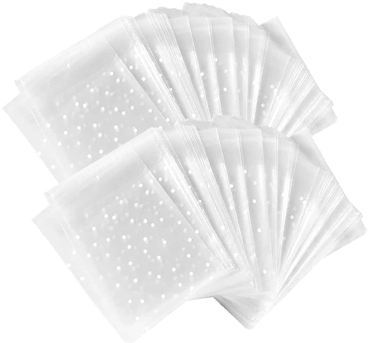 SolidKeus - Set van 100 Transparante Cadeauzakjes 10 x 10 cm