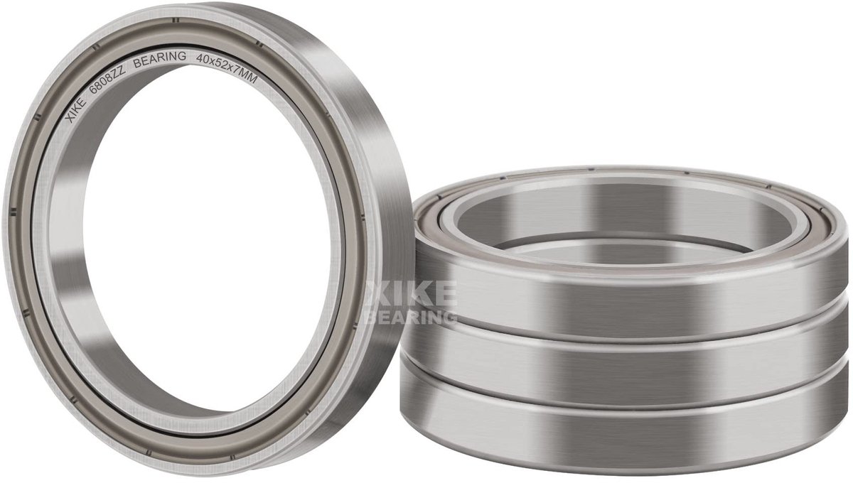 SolidKeus - Set van 4 Kogellagers 6808ZZ 40x52x7mm met Dubbele Afdichting