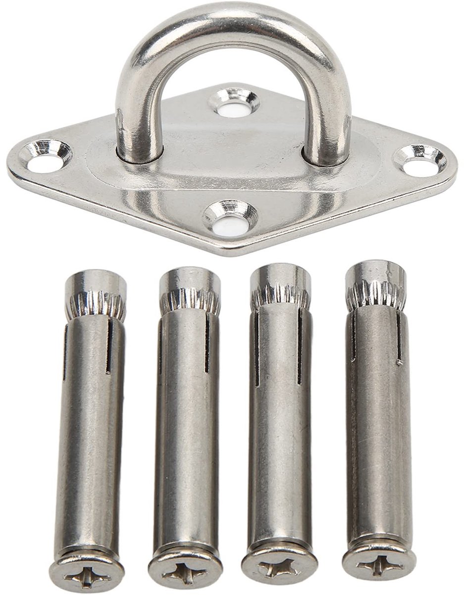 SolidKeus - Roestvrijstalen Heavy-duty Ankeroogplaat voor Hangmat