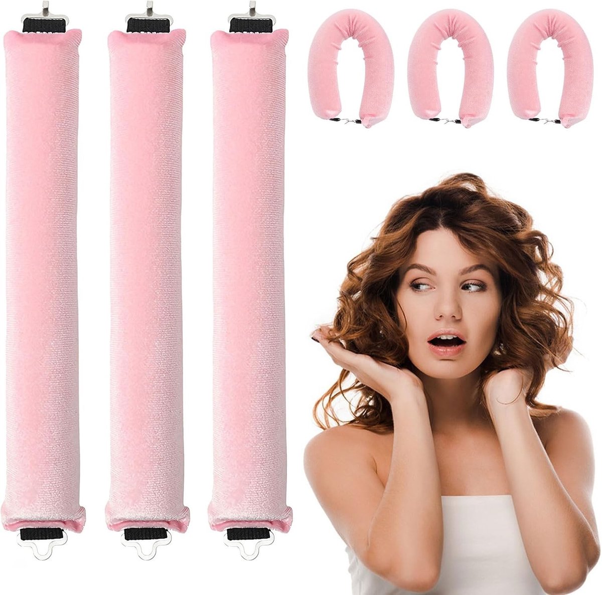 3 Pack Krultangen voor Grote Golven en Krullen zonder Hitte - DIY Haarstyling voor Korte en Lange Haarstijlen