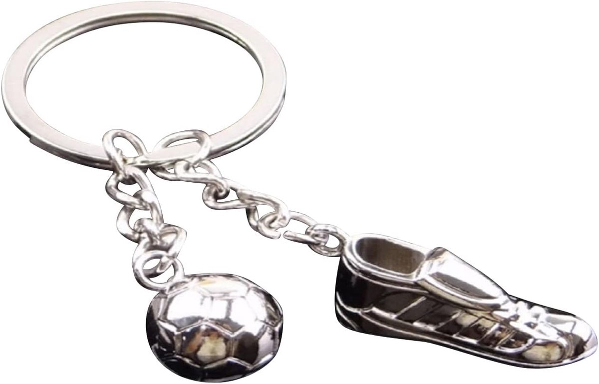 Voetbalsleutelhanger/Voetbalschoen met Bal/Voetballer Cadeau/Fan Gift | Hanger voetbal voetballer voetballer fan geschenk cadeau-idee