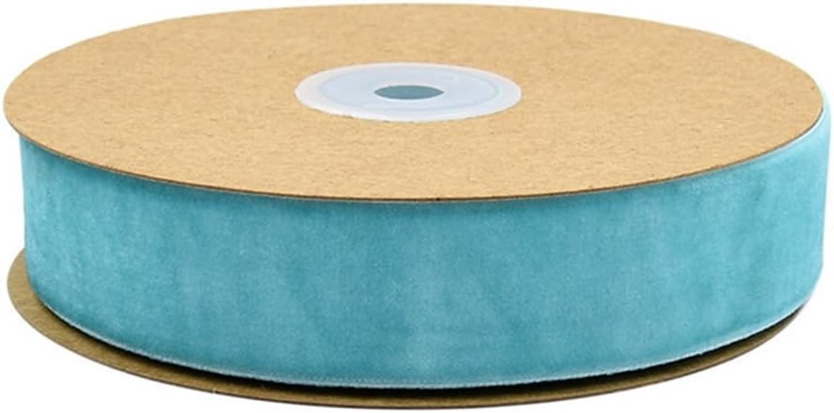 20 meter / rol, 10 mm, fluwelen lint, cadeaulint van fluweel, sierband, sierband, sierband, sierband, sierband, voor haaraccessoires, krans, doe-het-zelf strik, bruiloft, tafeldecoratie, blauw, 10 mm