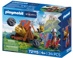 Playmobil Knights ridder speelset met kanon en accessoires - 72115.