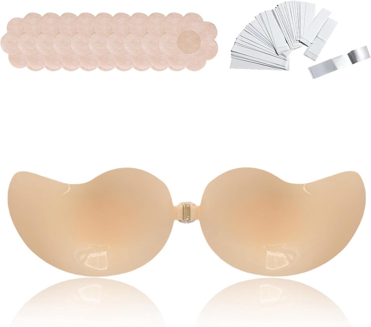 Onzichtbare Strapless Bh Herbruikbaar Zelfklevend Push-Up Bh voor Bruidsjurk en Feestjurk