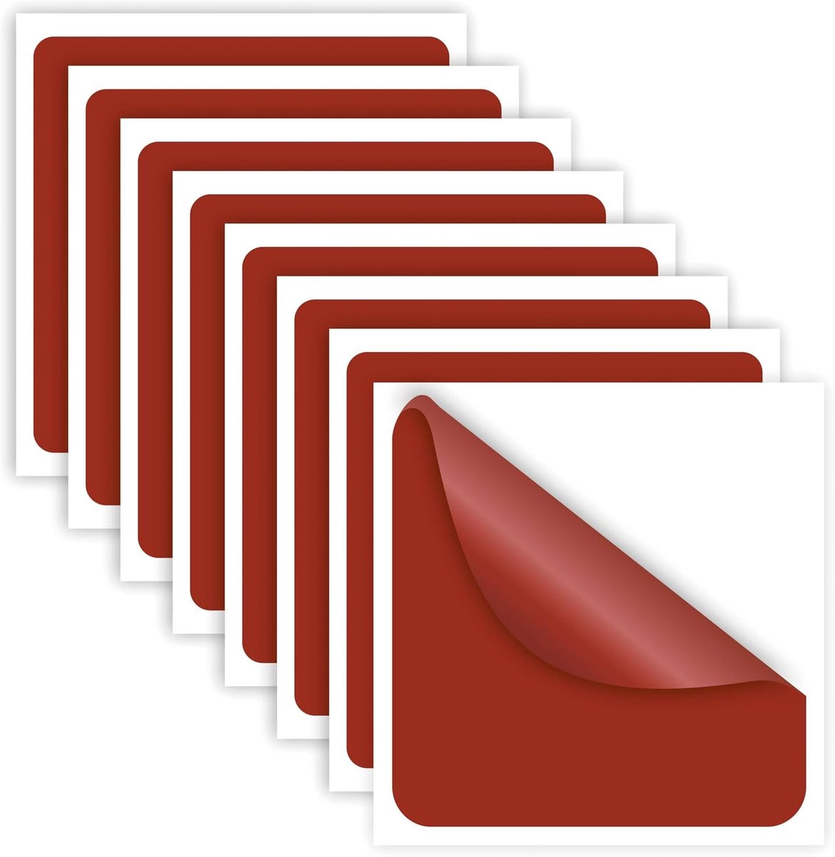 Anti-botsingsstickers voor glas, 8 stuks, 12 cm, vinyl, granaat, schokbestendig, voor ramen en etalages (granaat, 12 cm)