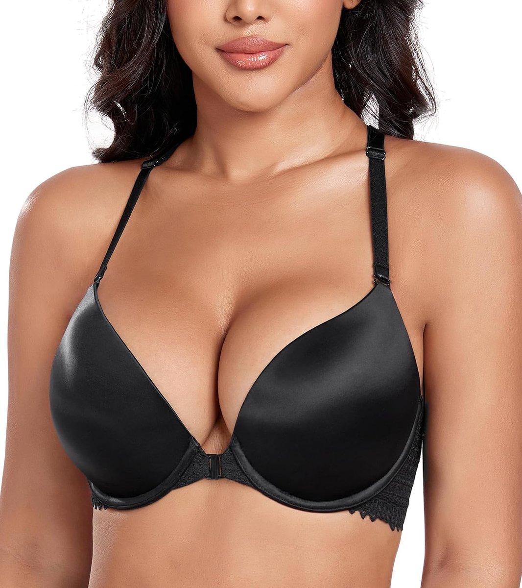 Dames grote maten voorsluiting push-up multiway Boheemse rug ondergoed dagelijks beha