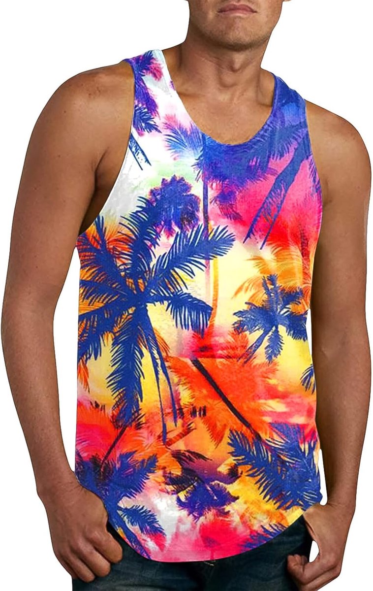 Vest Strand Gedrukt Vest Mode Vest Hawaii Relax Tank Tops voor Zomer Vakantie