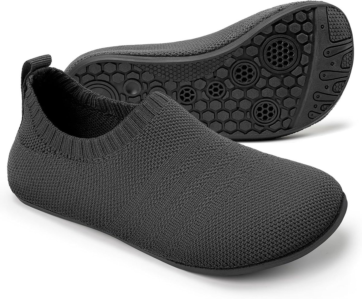 Kinderpantoffels voor jongens en meisjes, antislipzool, peuterschoenen, babyslippers, uniseks, donkergrijs, 27 EU